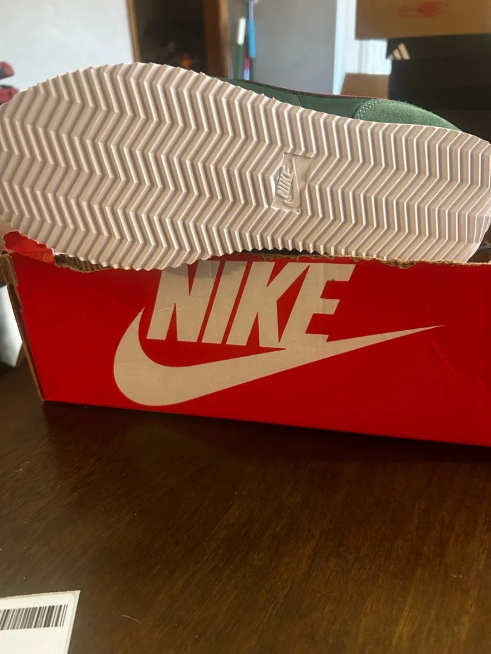 Nike Green and Pink Retro Cortez Runner